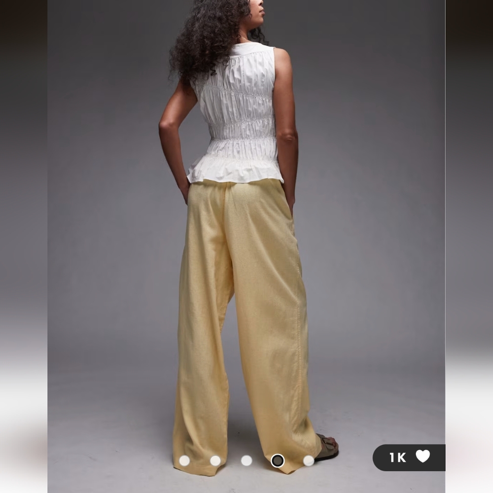 ASOS Topshop Linen Balloon Trousers- S - Picture 5 of 6